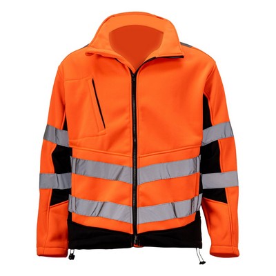 Reflective Safety Jacket With Black Trim - 280G Fleece