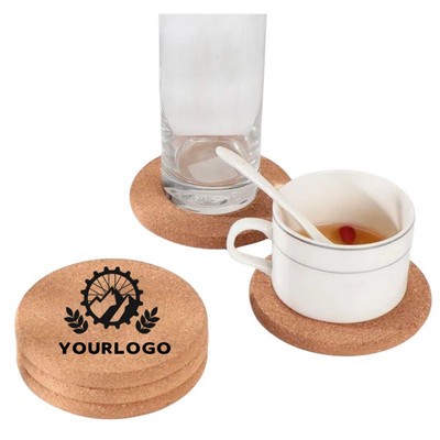 4" Custom Eco Friendly Natural Wood Coaster