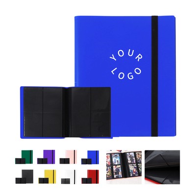 Durable 4-Pocket Trading Card Album Binder with 160 Card Capacity