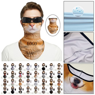 Ice Silk Animal Print Face Mask