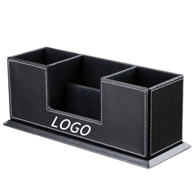 Multifunctional Leather Dual Pen Holder