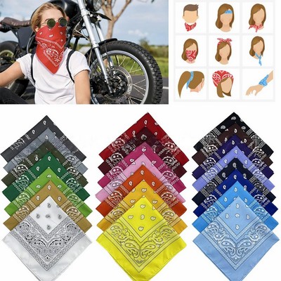 22" X 22" Polyester Full Color Square Bandanna