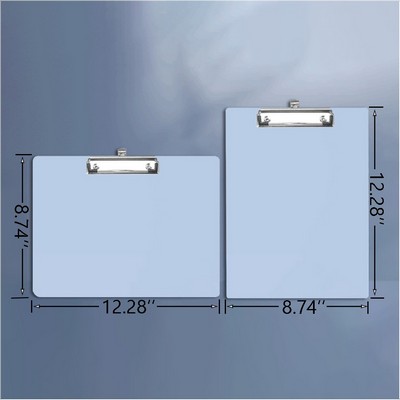 A4/Letter Size Sturdy Plastic Clipboard with Metal Spring Clip