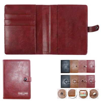 PU Passport Card Cover w/ Tag Holder