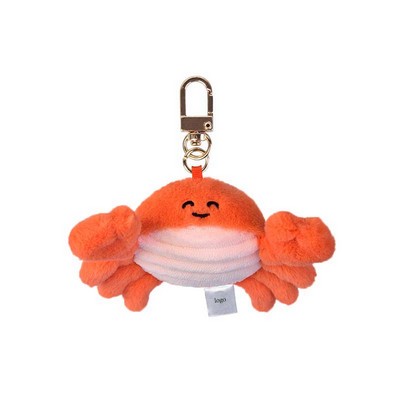 Plush Crab Keychain Pendant
