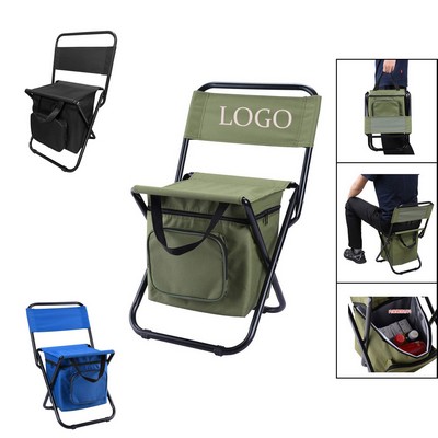 Foldable Camping Chair With Cooler Bag