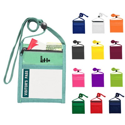 Multi Pocket Oxford Cloth Travel Document Bag With Adjustable Strap