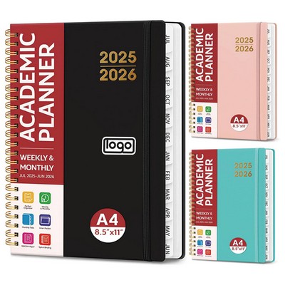 Weekly Monthly Planner Notebook w/Tabs