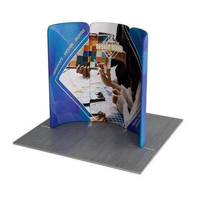 6.5' Magnetic Modular Fabric Display Curved Shape (Single Sided)