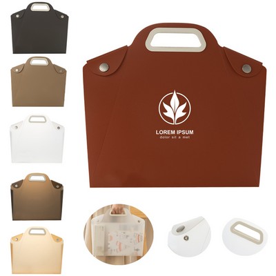 Portable File Folder With Snap Button