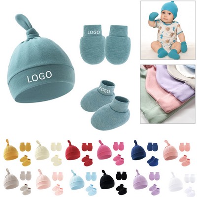 Baby Hat, Mittens and Shoe Set (0-6 M)