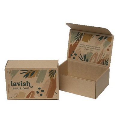 Full Color Natural Brown Display Mailer Box w/Inside Imprint 10" x 7" x 4"