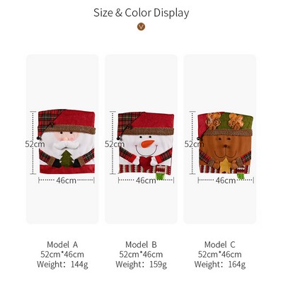 Christmas Chair and Stool Cover New Plush Chair Sleeve Home Decor
