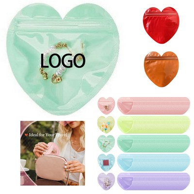 Heart-Shaped Jewelry Semi-Transparent Jewelry Pouch