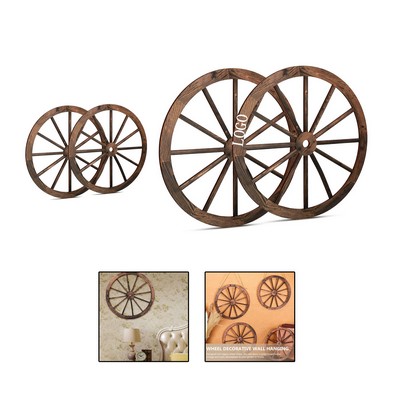 Rustic Wood Wagon Wheel Ornament