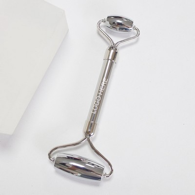 Stainless Steel Facial Roller Cooling Skin Massage Tool for Face & Neck