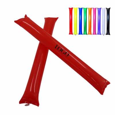 A pair of inflatable thunder sticks