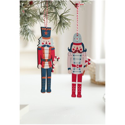 Christmas Nutcracker Wooden Ornament Colorful Holiday Tree Hanging Decoration