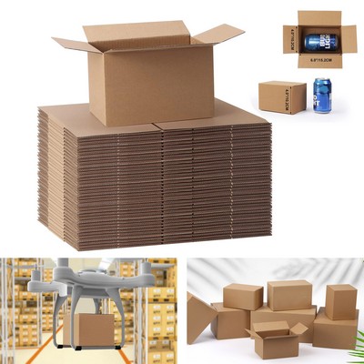 Small Business 6x4x4" Shipping Corrugated Cardboard Packaging Box