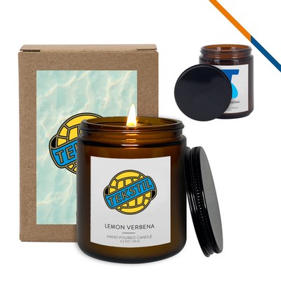 Scenro Amber Candle With Lid - 8 OZ.