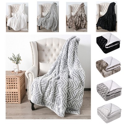 Sherpa Fleece Double Thick Throw Blanket Plush Warm Super Soft Cozy Blankets