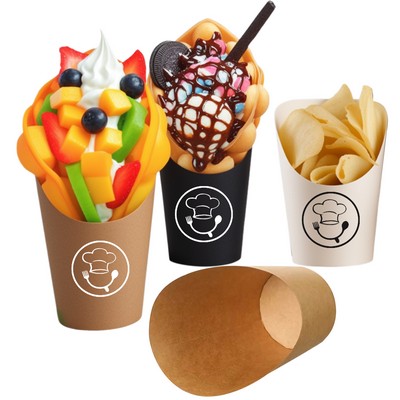 Kraft Paper Disposable Paper French Fry Cup