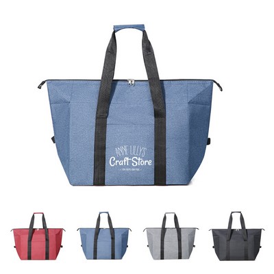 Collapsible Zip Cooler Tote Bag