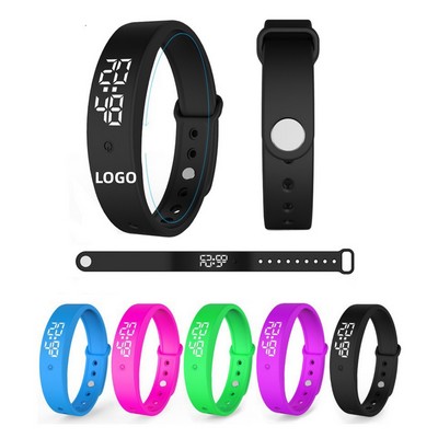 Smart Temperature Monitoring Rechargeable Vibration Reminder Wristband