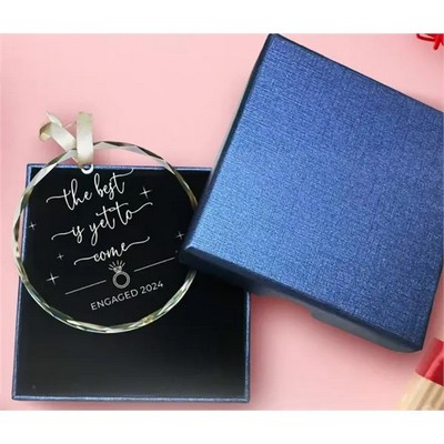 Crystal Glass Round Ornament