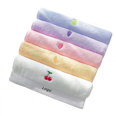 100% Cotton Kids Cartoon Fruit Washcloth for Babies