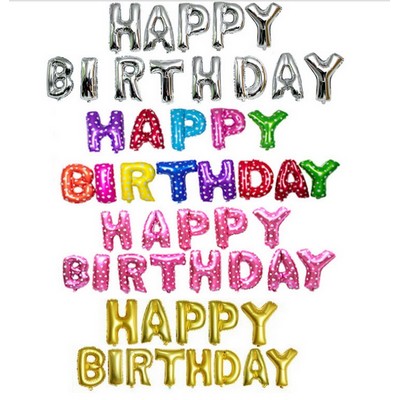 16" Happy Birthday Balloons Set