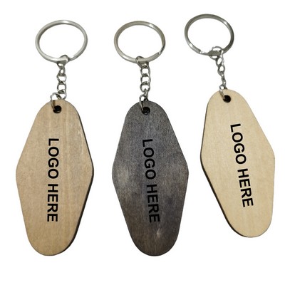 Customizable Beech Wood Key Tag