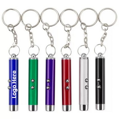 Mini Keychain Pet Laser Pointer Flashlight