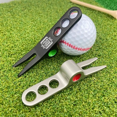 Golf Divot Repair Tool Zinc Alloy Ball Marker
