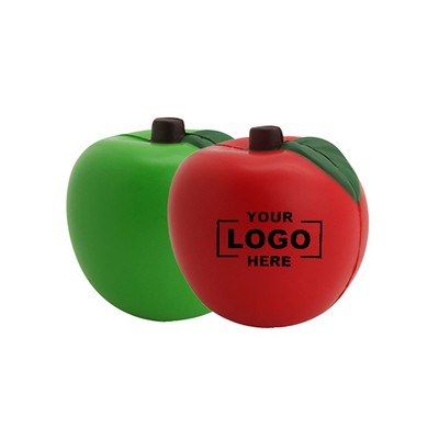 SV008 Simulated Apple PU Toy Fruit & Vegetable Foam Stress Ball (Custom Logo Printable)