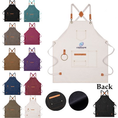 Thickened Cotton Denim Canvas Adjustable Apron