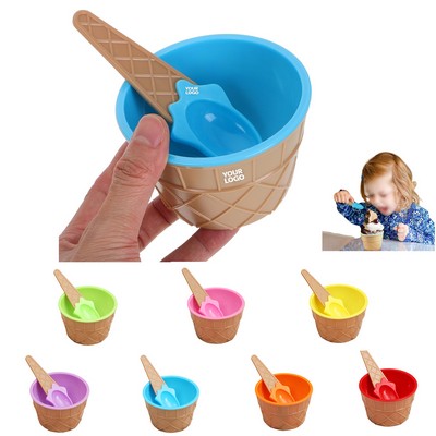 Kids Ice Cream Bowl with Spoon