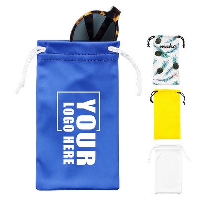 Microfiber Drawstring Eyeglass Pouch