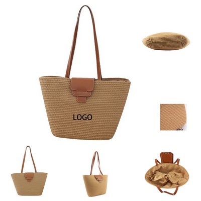 Straw Beach Tote Bag