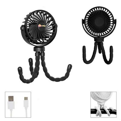 Portable Rechargeable Fan With Flexible Tripod
