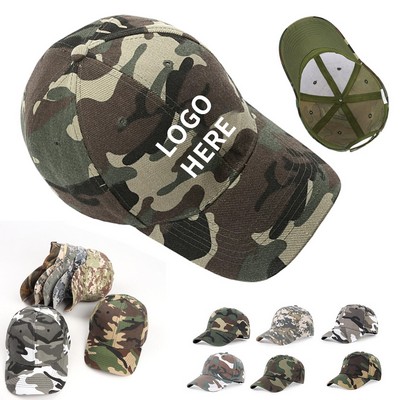 Camo Cotton Embroidered Baseball Caps