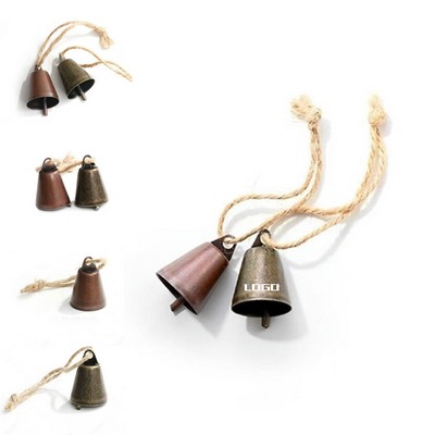 Festive Metal Cowbell Ornament