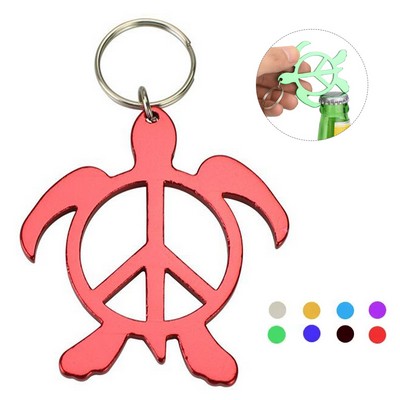 Aluminum Turtle Keychain Bottle Opener
