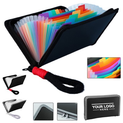 Waterproof Accordion File Organizer with Zipper