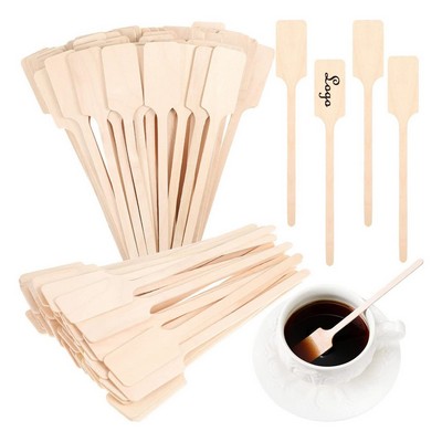 Single-Use Rectangular Wooden Stirrers