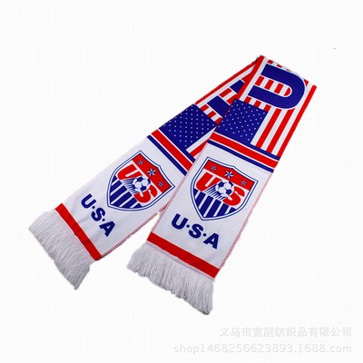 Double-Sided Stadium Knit Scarf With Fringe