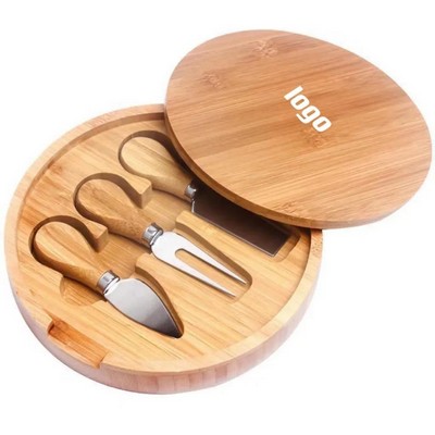 Mini Bamboo Cheese Board Knife Set