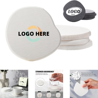 White Diatomaceous Earth Coasters