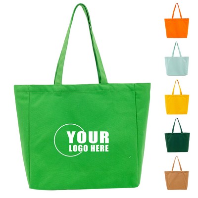 12 Oz. Cotton Canvas Tote Bag Durable Everyday Carry(13" × 12" × 5")
