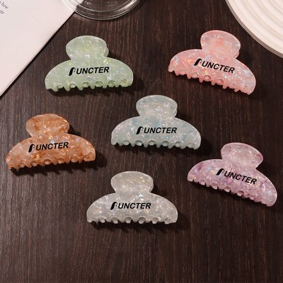 3.1" L Marble Hair Clips Medium Hair Claw Hair